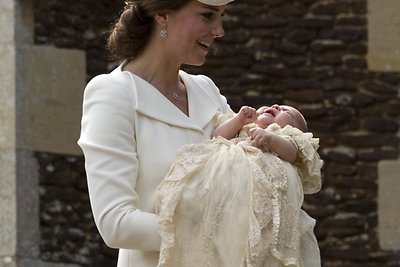 Kembridžo hercogienė Catherine su dukra princese Charlotte