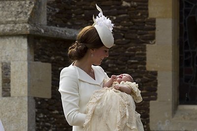 Kembridžo hercogienė Catherine su dukra princese Charlotte