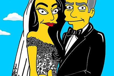 Amal Alamuddin ir George'as Clooney perkelti į „Simpsonų“ pasaulį