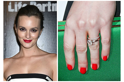 Leighton Meester sužadėtuvių žiedas