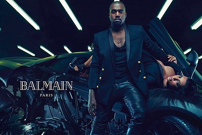 Kim Kardashian ir Kanye Westas „Balmain“ reklamoje