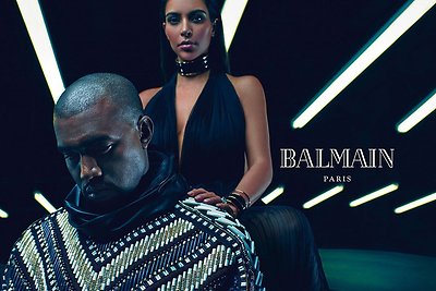 Kim Kardashian ir Kanye Westas „Balmain“ reklamoje