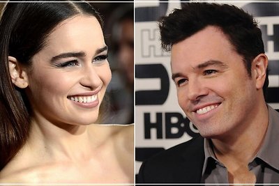 Komikas Sethas MacFarlane'as išsiskyrė su aktore Emilia Clarke