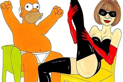 Homeris Simpsonas ir Anna Wintour – italų menininko komikse