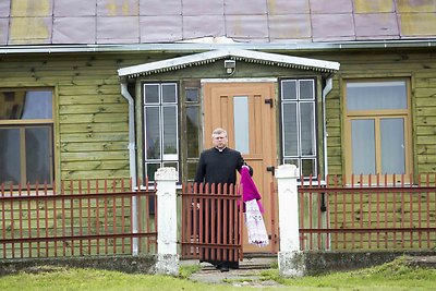 Žvagulių dukros krikštynų akimirka