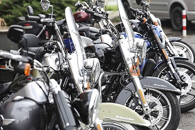 Naujų „Harley-Davidson“ motociklų bandomasis važiavimas