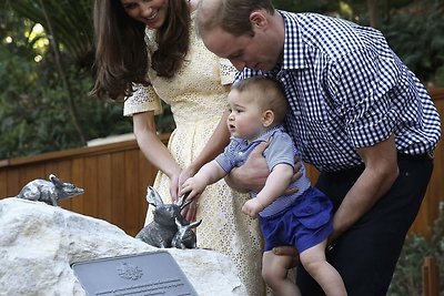 Princas Williamas ir Kembridžo hercogienė Catherine su princu George‘u