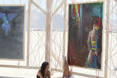 Festivalio „Burning Man“ akimirka