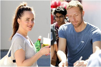 „Coldplay“ lyderis Chrisas Martinas ir aktorė Dakota Johnson taps tėvais?