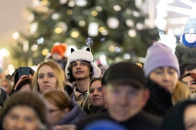 Šiaulių Kalėdų eglės įžiebimo akimirka