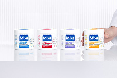 Veikliosios medžiagos, kurios keičia kūno odos priežiūrą: ką atskleidžia „Mixa“ formulė?