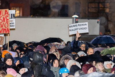 Protestas prie Seimo: „Dešimt tylos minučių" 