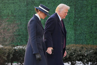 Donaldas Trumpas su žmona Melania