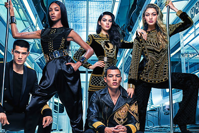 „Balmain X H&M“ kolekcijos modeliai