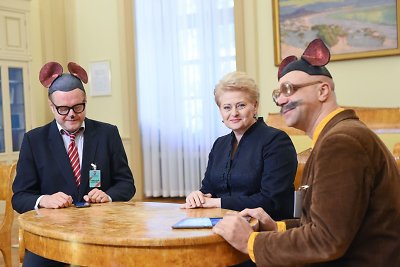 Netikėtas vizitas: Mauzeris ir Sūrskis prezidentūroje aplankė Dalią Grybauskaitę