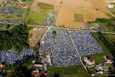 Karklės festivalis iš paukščio skrydžio