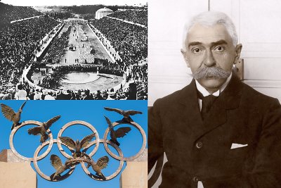 1906-ųjų Atėnų olimpiados atidarymas ir Pierre‘as de Coubertinas / Getty ir Vida Press nuotr.