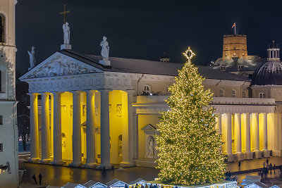 Kalėdų eglė Katedros aikštėje