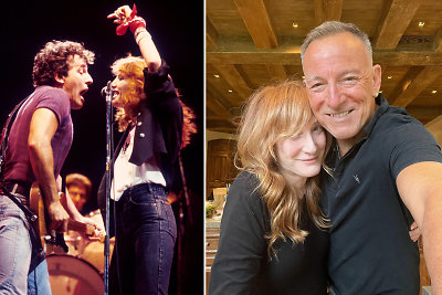 Bruce'as Springsteenas ir Patti Scialfa / Getty, Vida Press nuotraukos