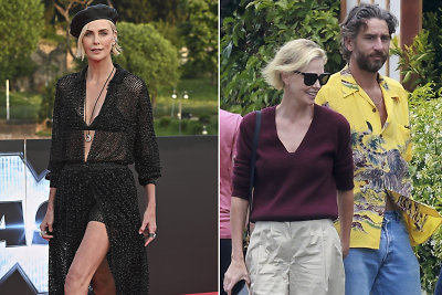 Charlize Theron ir Alexas Dimitrijevicius / Vida Press nuotraukos