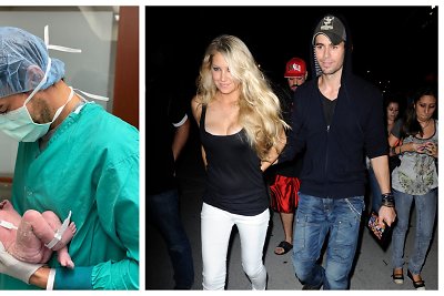 Enrique Iglesias ir Anna Kournikova pasauliui pristatė neseniai gimusį kūdikį