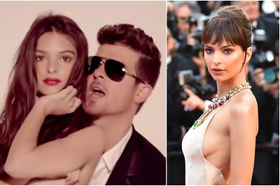 Emily Ratajkowski kaltina atlikėją Robiną Thicke seksualiniu priekabiavimu