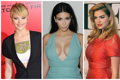 Jennifer Lawrence, Kim Kardashian, Kate Upton ir Mary Kate Olsen