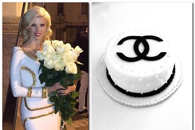 Inga Stumbrienė 31-ojo gimtadienio proga gavo tortą su „Chanel“ mados namų logotipu