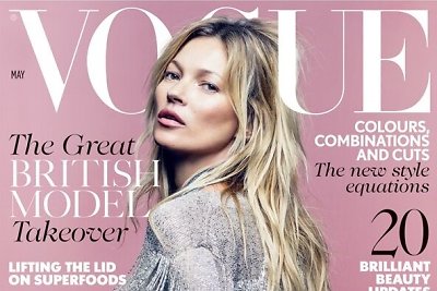 Supermodelis Kate Moss 35-ą kartą papuošė „Vogue“ viršelį