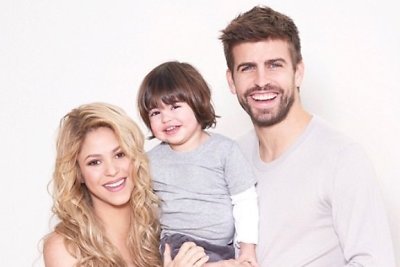 Shakira ir Gerardas Pique su sūnumi Milanu