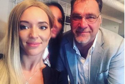 Arvydas Sabonis tokios nuotraukos dar neturėjo – asmenukė su Monika Šalčiūte