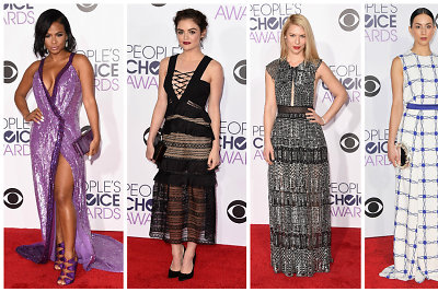 „People's Choice“ apdovanojimų svečiai (iš kairės): Christina Milian, Lucy Hale, Claire Danes, Troian Bellisario ir Frankie Grande