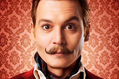 Filmo „Ūsuotasis ponas Mortdecai“ plakatas su Johnny Deppu