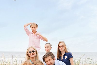 Kristina Strolienė su šeima