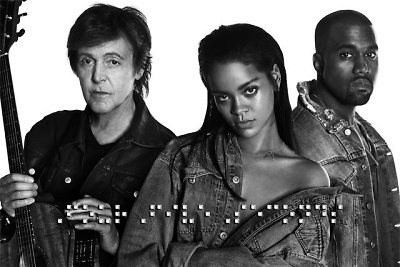 Rihanna, Kanye Westas ir Paulas McCartney pristatė bendrą dainą „Four Five Seconds“