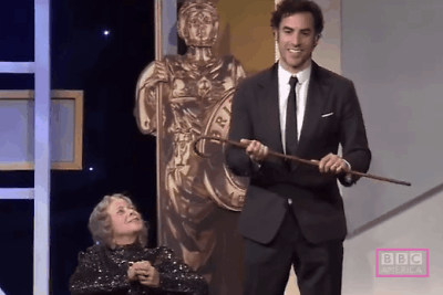 Sacha Baronas Cohenas BAFTA apdovanojimuose