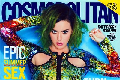 Katy Perry papuošė pirmąjį „Cosmopolitan“ tarptautinio numerio viršelį