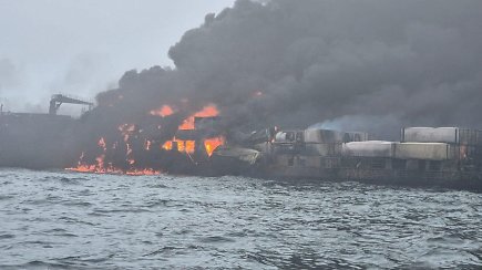 Šiaurės jūroje susidūrė naftos tanklaivis ir krovininis laivas