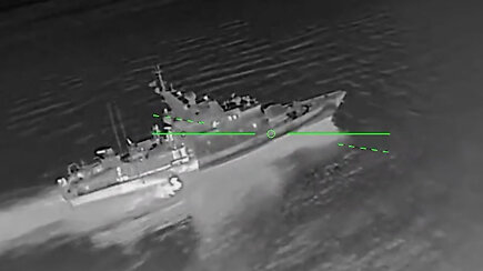 Sumedžiojo Rusijos FSB tarnybos laivą Kryme