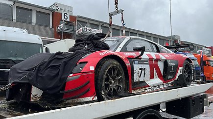 „Juta Racing“ Audi avarija Spa Francorchamps trasoje: reikia greito sprendimo