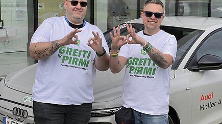 Elektromobilių varžybų starte – „15min group“ komanda