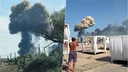 Aneksuotame Kryme netoli Rusijos karinių oro pajėgų bazės nuaidėjo 12 sprogimų