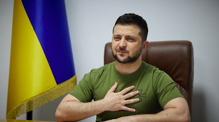V.Zelenskis: „Jie nori žingsnis po žingsnio sunaikinti visą Donbasą“