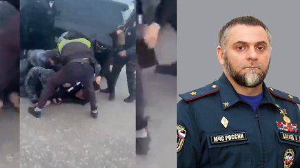 Sulaikytas Čečėnijos ministras: bandė pervažiuoti policininkus, bet paguldė veidu ant asfalto