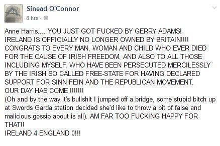 Sinead O'Connor komentaras