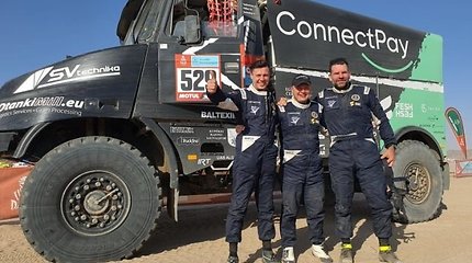 Iš Dakaro ralio grįžo „ConnectPay“ komanda:  V.Paškevičius, T.Gužauskas ir S.Volkovas