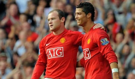 AFP/„Scanpix“ nuotr./Wayne'as Rooney ir Cristiano Ronaldo