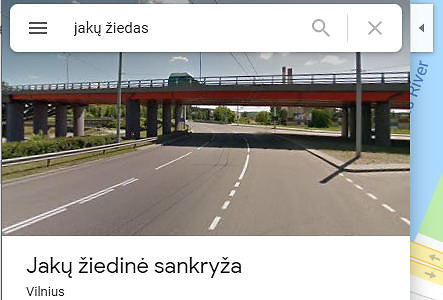 Google Maps iliustr./Vilnius, Savanorių pr. sankryža