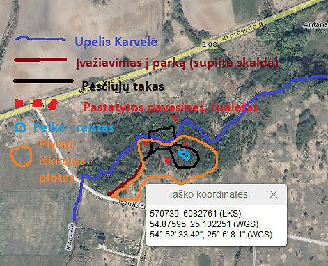 15min skaitytojo nuotr./Gyventojų atsiųsta iškirsto parko schema