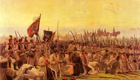Jozefas Chełmońskis. Malda prie&scaron; mū&scaron;į (1906)